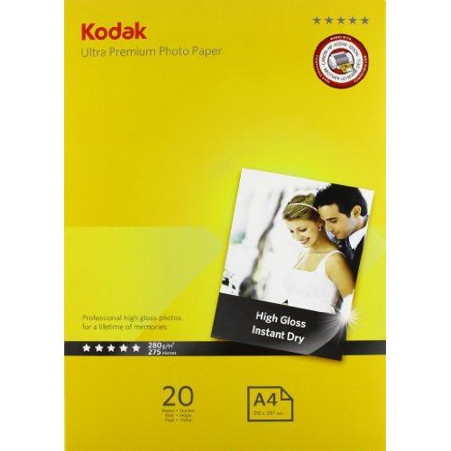 KODAK-Papier photo Ultra Premium ultra brillant, A4 (21x29cm), 280g, x20