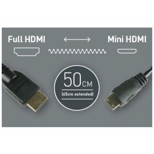 ATOMOS-Mini HDMI to Full HDMI 50cm, Black