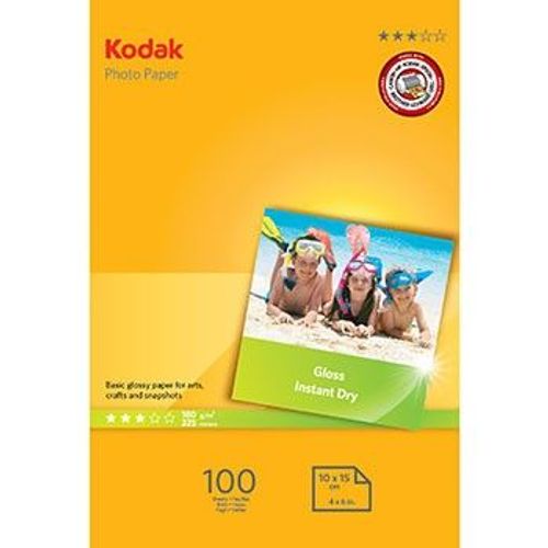 KODAK-Papier photo, brillant, A6 (10x15cm), 180g, x100