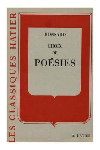 Choix De Poésies / 1956 / Ronsard / Réf15016