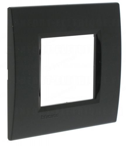 plaque 2 modules bticino living light anthracite carré