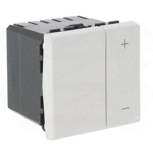 Interrupteur Variateur Basique 2 FILS Sans Neutre Mosaic - 2 Modules - Blanc
