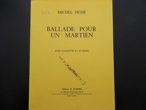 Ballade Pour Un Martien Pour Clarinette Sib Et Piano
