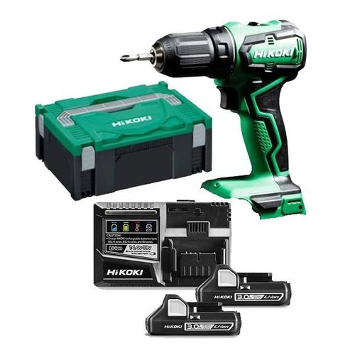 Perceuse-visseuse 18 V 3 Ah 55 Nm (machine complète) en coffret HITCASE - HIKOKI - DS18DDWQZ