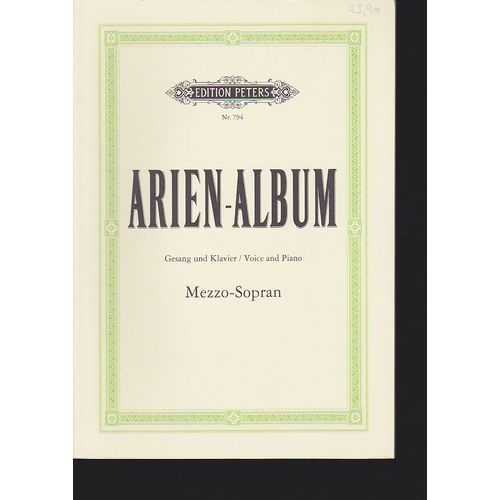 Arien Album - Mezzo Sopran -  Partition - Chant Piano