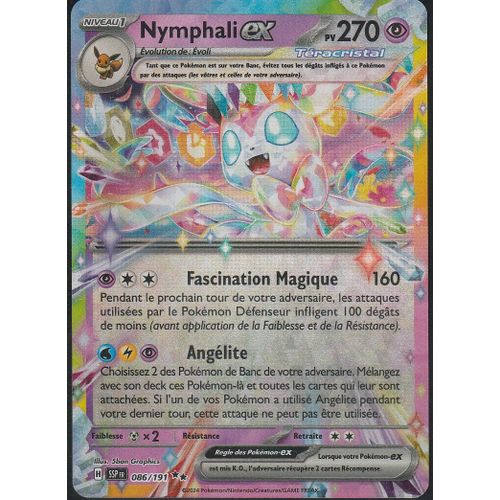 Carte Pokémon - Nymphali Ex Téracristal - 086/191 - Ultra-Rare - Ev8 Etincelles Déferlantes