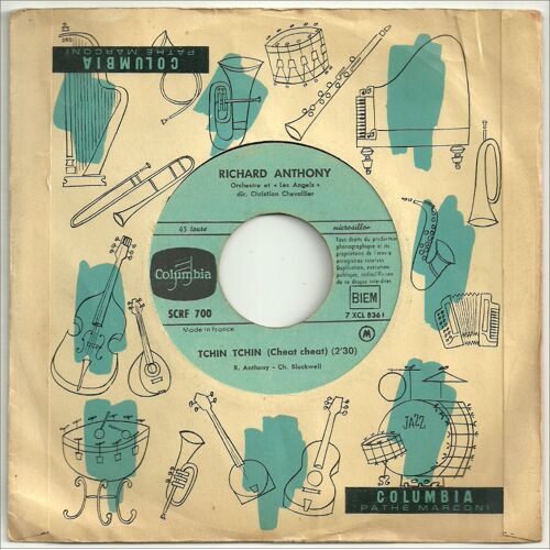 Sp Juke-Box 1964 - Richard Anthony - Tchin Tchin & Rose - Columbia Scrf 700