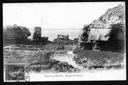 Carte Postale Ancienne, France, Charente Maritime ( 17 ), Environs De Royan, Rochers De Vallières
