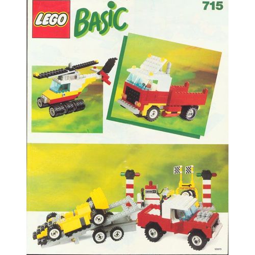 LEGO 715 basic system brochure mode d'emploi catalogue briques construction avion camion remorque phare station service - ancien collection