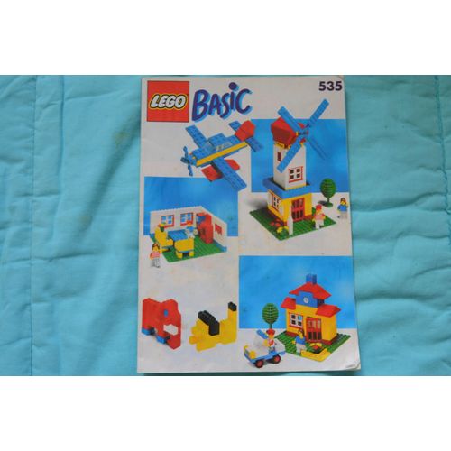 LEGO 535 system basic brochure mode d'emploi catalogue briques construction avion moulin cuisine maison éléphant chien voiture jardin - ancien collection