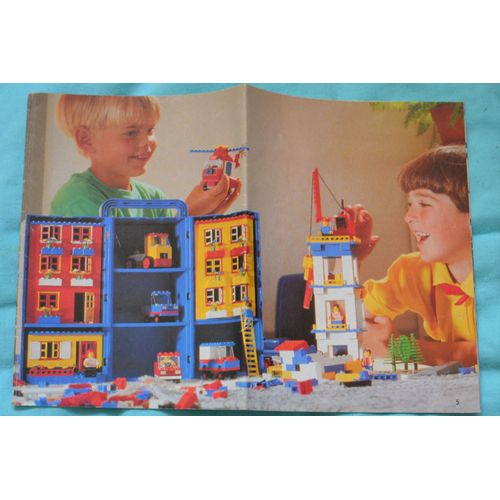 LEGO System basic brochure mode d'emploi catalogue briques construction avion voiture valise boite maison immeuble echelle jardin - ancien collection