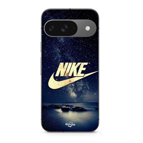 Coque Google Pixel 9 Nike Logo Doré Nuit Étoilé