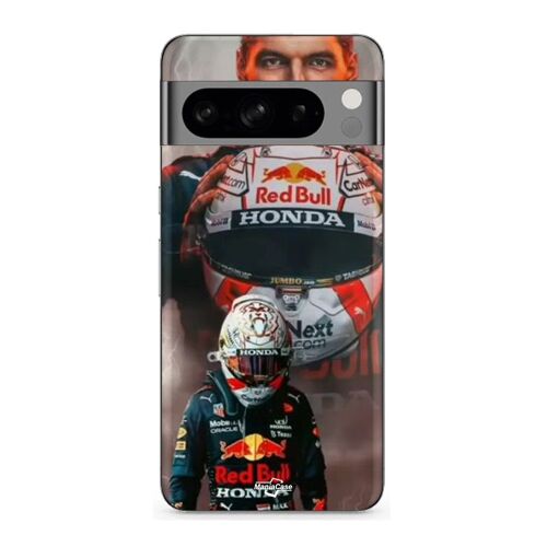 Coque Google Pixel 8a Pro Verstappen Éclair Formule 1 Casque F1