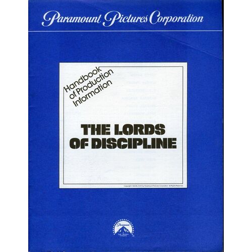 The Lords Of Discipline, Dossier De Presse, Franc Roddam, David Keith, Robert Prosky, G.D. Spradlin