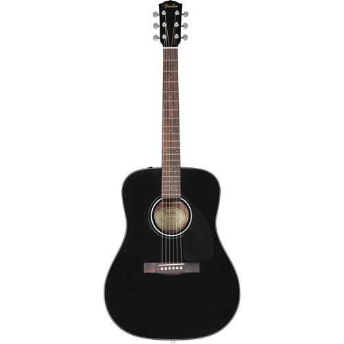 Fender Cd-60 Dread V3 Black Guitare Folk Acoustique
