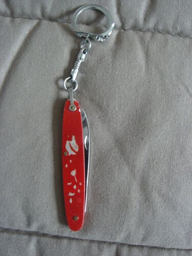 Porte Clé - Canif Rouge - Longueur 7 Cm