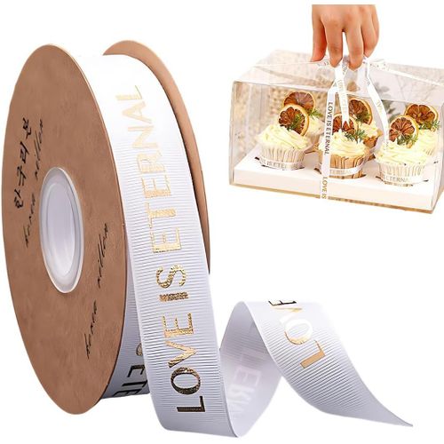 Ruban De Mariage 29 M X 25 Mm Décoration De Mariage Mr & Mrs Ruban Satin En Polyester Pour Cadeau Emballage Voitures Ballons N?Uds Bouquets De Mariée Gâteau Diy Artisanat