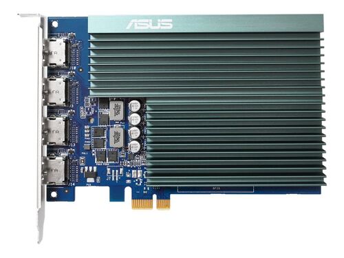 ASUS GT730-4H-SL-2GD5 - Carte graphique - GF GT 730 - 2 Go GDDR5 - PCIe 2.0 - 4 x HDMI - san ventilateur