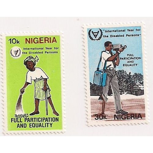 Nigéria- 2 Timbres Neufs Full Participation And Equality
