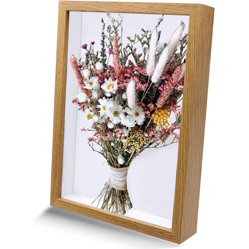 KALANKA-Cadre Profond avec Vitre pour Objet 3D A4 Cadres Photo Profond À Remplir Facile À Réaliser soi Même Cadre Fleurs Séchées pour Les Bouquets de Mariage, Les Souvenirs, Les Décorations DIY