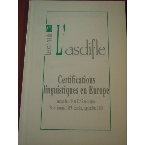 Les Cahiers De L'asdifle Numéro 5