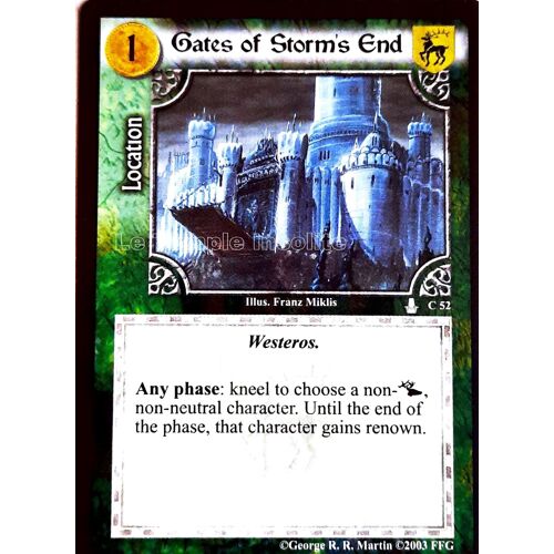 Carte A Game Of Thrones Ccg - Gates Of Storm's End C#52