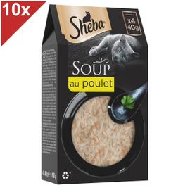 Sheba Soupe 40 Sachets Fraîcheur Au Poulet Pour Chat 40g (10x4)