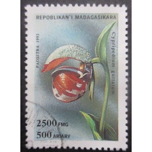 Madagascar N°1323g Orchidées Oblitéré