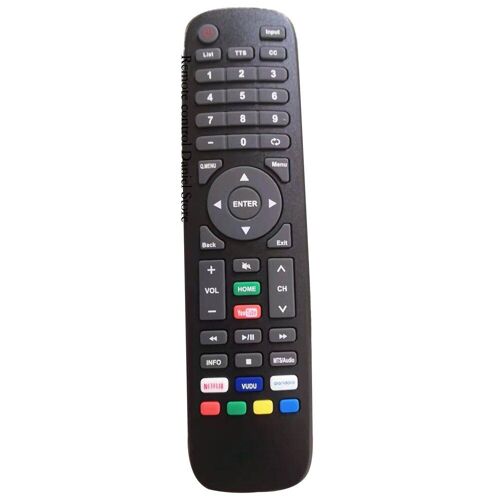 Télécommande émetteur remplacement compatible Polaroid Smart TV, avec YouTube home Netflix 40T2F 50T7U 49T7U 55T7U 60T7U 65T7U 70T7U Nipseyteko