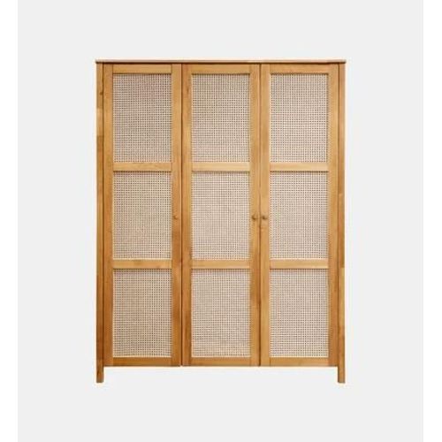 Camif - Armoire Chêne Massif 3 Portes Capucine - Marron