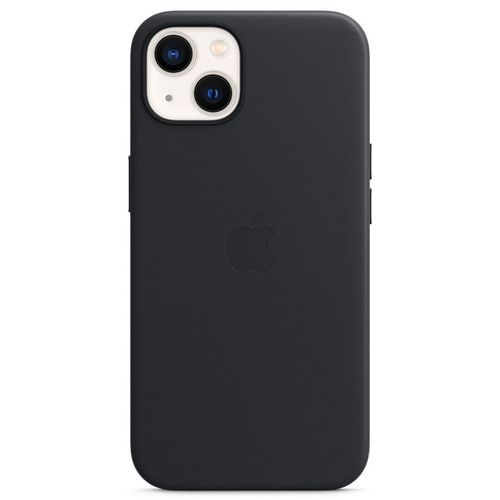 Apple - Coque De Protection Pour Téléphone Portable - Avec Magsafe - Cuir - Noir Minuit - Pour Iphone 13