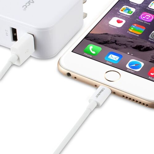 BasAcc® Câble Data USB 2.0 / Lightning 8-Pin Premium 1m Blanc [Certifié MFI] Transfert de Données Chargement Recharge Pour iPhone XS/XS Max/XR/X/8 Plus/8/7/6S iPad Mini/Air/4/Pro iPod Touch 5/6