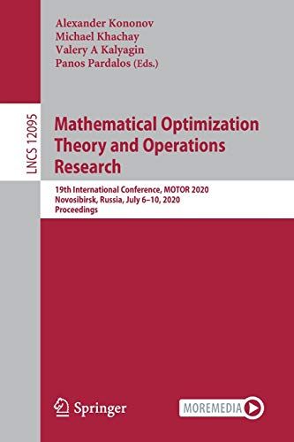 Mathematical Optimization Theory And Operations Research