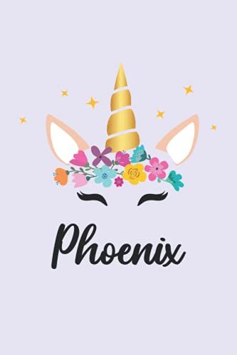 Phoenix: Personalized Name Notebook | Wide Ruled Paper Notebook Journal | For Teens Kids Students Girls| For Home School College | 6x9 Inch 120pages