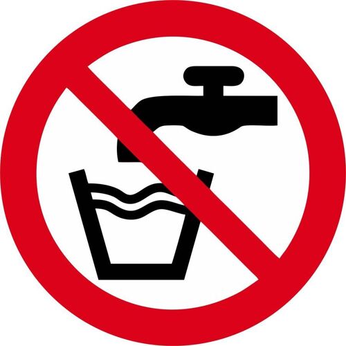 Autocollant Sticker Eau Non Potable Ne Pas Interdit Boire Panneau
