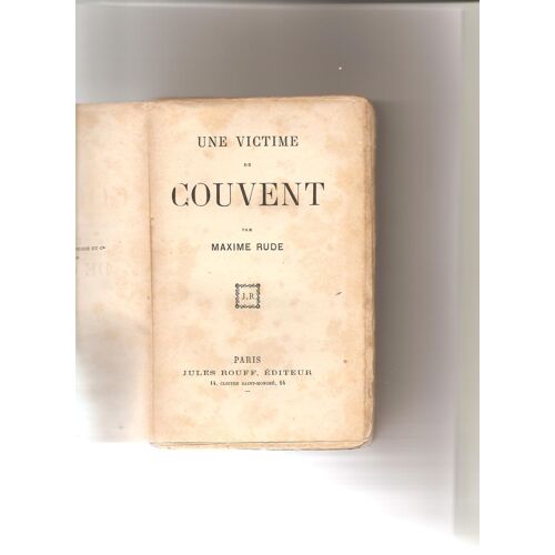 Une Victime De Couvent