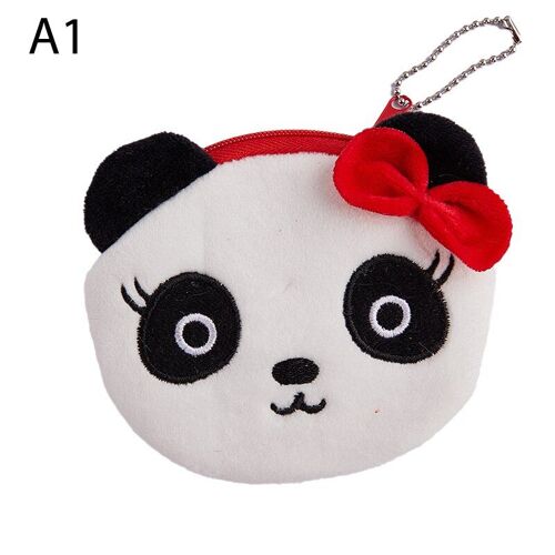 Porte monnaie en peluche pour femmes, mignon, Animal, fermeture éclair, enfants, filles, câble USB, casque, Mini sac, porte clés