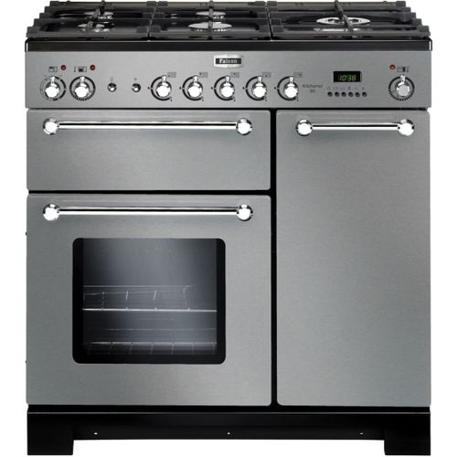 Piano de cuisson mixte Falcon Kitchener 90 Inox + WOK et Plancha