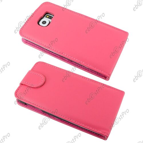 ebestStar ® Coque Housse Etui Simili Cuir Rabattable pour Samsung Galaxy S6 SM-G920F, G920, Couleur Rose + Film protection d'écran
