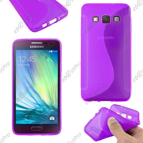 Ebeststar ® Housse Etui Coque Silicone Gel Motif S-Line Protection Souple Pour Samsung Galaxy A3 Sm-A300f, Couleur Violet + Film Protection D'écran