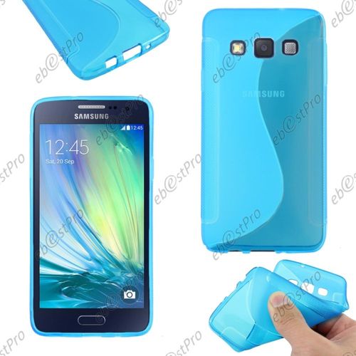 Ebeststar ® Housse Etui Coque Silicone Gel Motif S-Line Protection Souple Pour Samsung Galaxy A3 Sm-A300f, Couleur Bleu + Film Protection D'écran