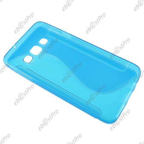 Ebeststar ® Coque S-Line Silicone Gel Motif Vague Housse Etui Protection Souple Pour Samsung Galaxy A3 Sm-A300f, Couleur Bleu + Film Protection D'écran
