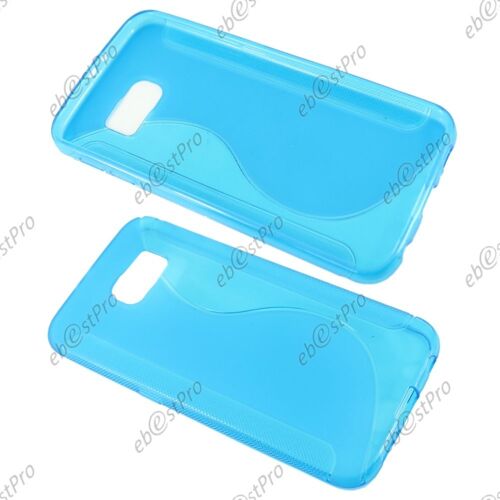Ebeststar ® Etui Housse Coque S-Line Silicone Protection En Gel Pour Samsung Galaxy S6 Sm-G920f, G920, Couleur Bleu + Film Protection D'écran