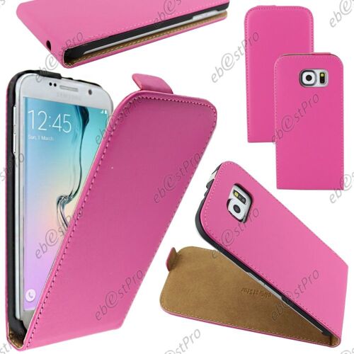 ebestStar ® Housse Coque Etui en PU cuir à rabat ultra fine (SLIM case) pour Samsung Galaxy S6 SM-G920F, G920, Couleur Rose + Film protection d'écran