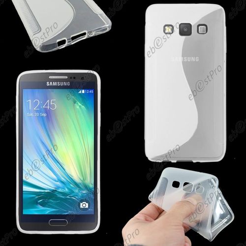 Ebeststar ® Housse Etui Coque Silicone Gel Motif S-Line Protection Souple Pour Samsung Galaxy A3 Sm-A300f, Couleur Transparent + Film Protection D'écran