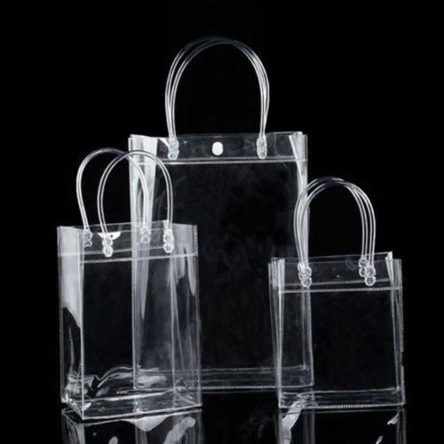 Sac fourre tout Transparent en PVC pour femmes et filles, 1 pièce, sac de Shopping réutilisable, sacs à main à bandoulière, sacs de rangement écologique