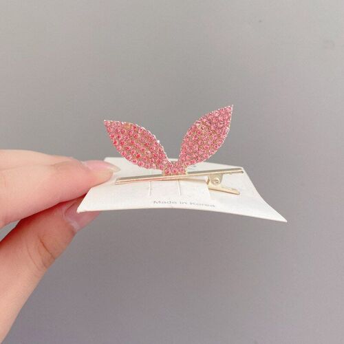 Épingles À Cheveux En Métal Brillant Pour Filles, Barrettes De Princesse Reine En Cristal Avec Strass, Oreilles De Lapin, Noeud Papillon, Accessoires Pour Cheveux 