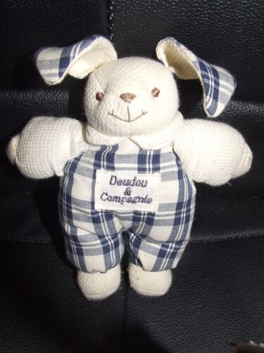 Lapin Doudou Et Compagnie Bleu Carreaux