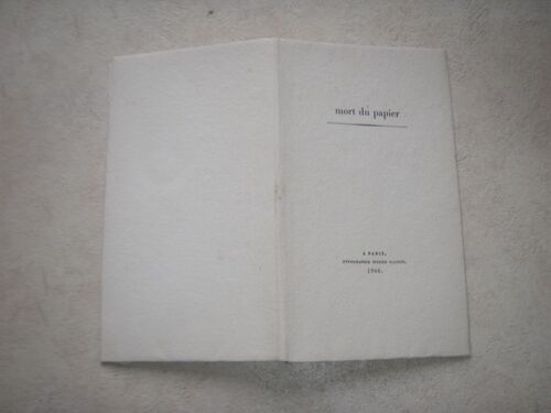 Mort Du Papier