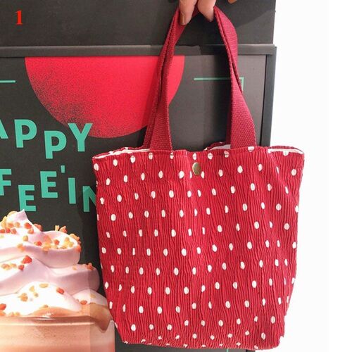 Sac à Lunch Portable en tissu de coton Floral, sacs à nourriture pique nique pour filles, pochette à déjeuner décontractée pour dames, Mini sac à main Durable pour Shopping